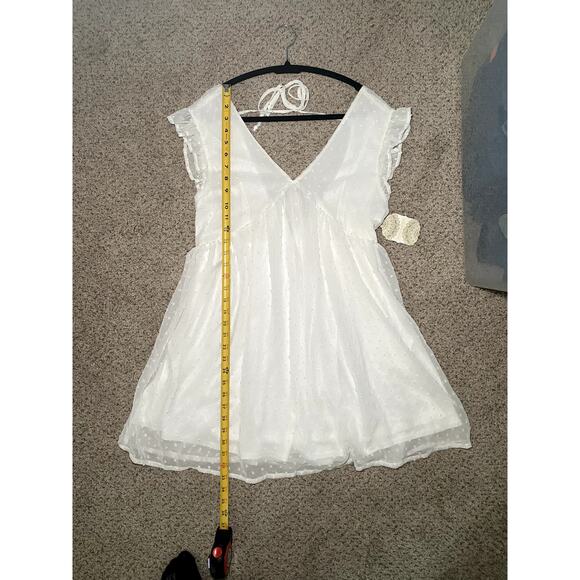 Alterd State - White Polka Dot - Ruffle Tie Dress - Picture 7 of 14